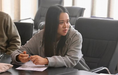 Student participates in special lecture